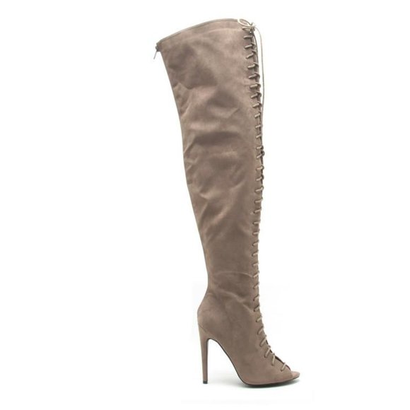 Shoes - Peep-Toe Lace Up Boots Size 7.5 (Last Pair Sale)